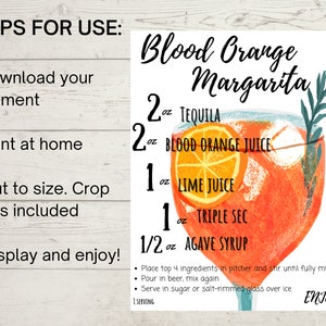 Printable Margarita Recipe Bundle for National Margarita Day, Fiesta Theme, Margarita Monday ...