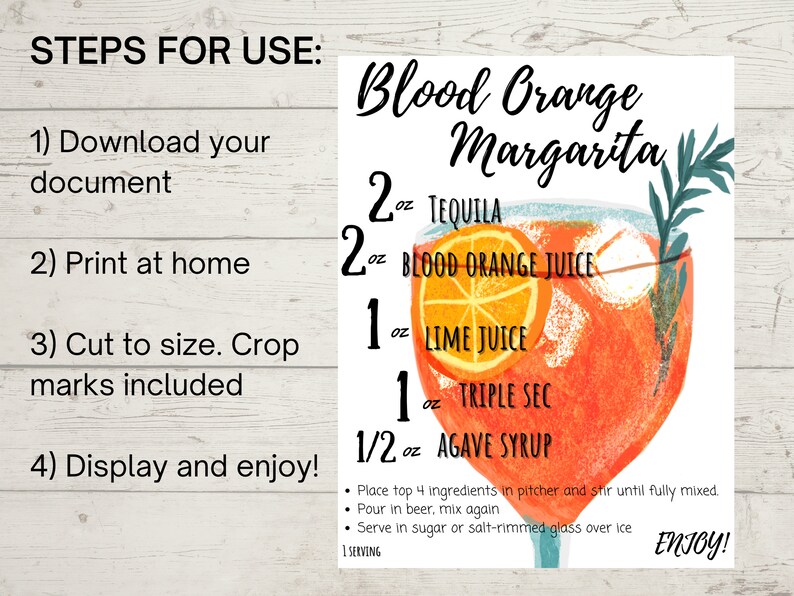 Printable Margarita Recipe Bundle for National Margarita Day, Fiesta Theme, Margarita Monday ...