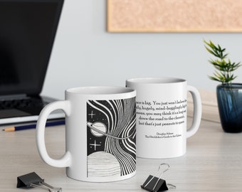 Douglas Adams Hitchhikers Quote Ceramic Mug 11oz