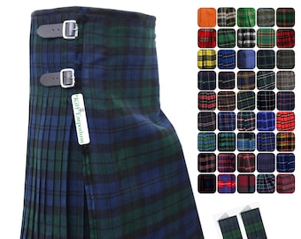 Scottish Tartan Kilts - Premium Wool Plaid - 8 Yards, 16oz - Handcrafted by Kilt Emporium