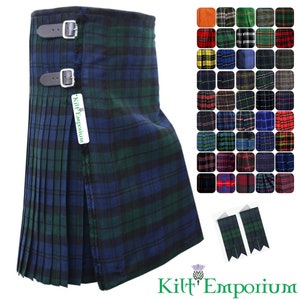 Scottish Tartan Kilts - Premium Wool Plaid - 8 Yards, 16oz - Handcrafted by Kilt Emporium