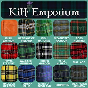 Premium Wool Blend Utility Kilt with Double-Sided Cargo Pockets - 8 Yards, 16oz Heavy Tartan Fabric - Handcrafted by Kilt Emporium