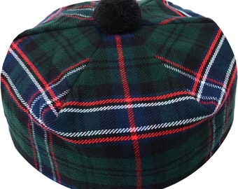 Kilt Emporium Scottish National Tam Hat - Traditional Tam O Shanter Hat Men Caps with Pompom - Classic Scottish Caps for Men