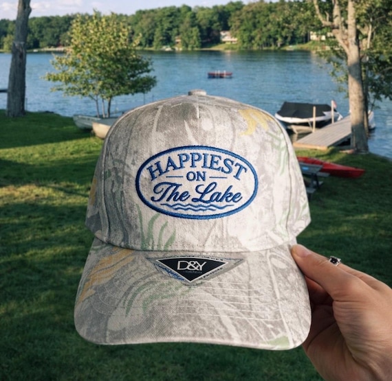 Happiest on the Lake Trucker Hat | Neutral Camo Summer Accessory