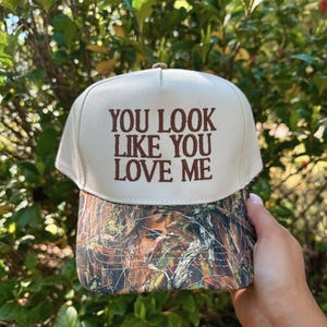 you look like you love me trucker hat | camo trucker hat, western style, camouflage, cowboy, cute trucker hats, excuse me hat, bachelorette