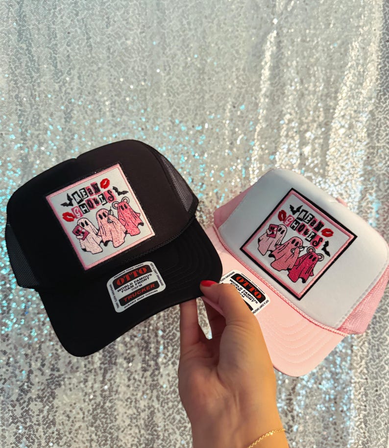 Mean Ghouls Trucker Hat | mean ghouls hat, Halloween, cute trucker hats, Halloween trucker hats, girly hat, gifts for her image 4