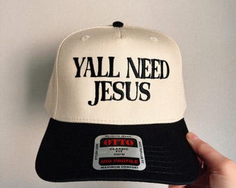 Y'all Need Jesus Trucker Hat | Christian Humor Embroidered Cap