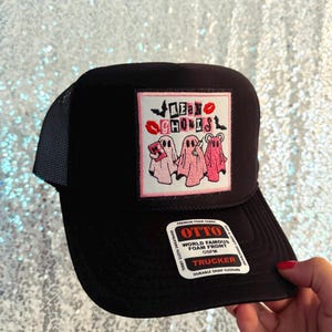 Mean Ghouls Trucker Hat | mean ghouls hat, Halloween, cute trucker hats, Halloween trucker hats, girly hat, gifts for her Black
