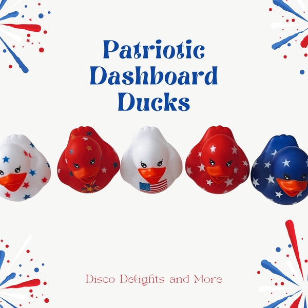 Red, White, and Blue Dashboard Ducks | car accessories, party favors, teen gifts, , Independence Day, car charms, jeep, jeep accessories