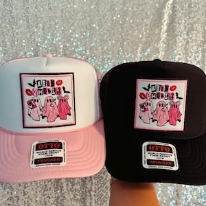 Mean Ghouls Trucker Hat | mean ghouls hat, Halloween, cute trucker hats, Halloween trucker hats, girly hat, gifts for her image 3