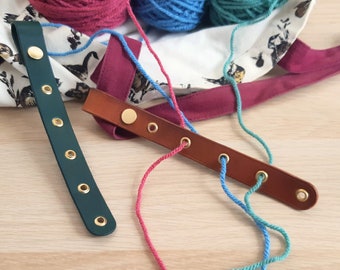 Gehäkelter Strickgarn-Teiler, Ledergarn-Organizer-Tool, Fünf-Garn-Trenner, Graphgan-Decke Gadget