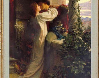 Romeo und Julia Wandkunst - Vintage romantischer Druck