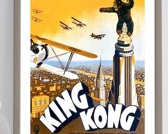 キングコング 1933 ポスター | ヴィンテージ モンスター映画プリント