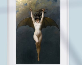 Dark Academia Gothic Vintage Wall Art , Unique Home Decor for the Mystically Inclined