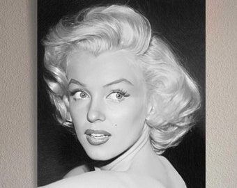 Marilyn Monroe Inspired Oil Painting - Digital Art Print