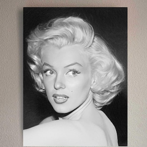 Marilyn Monroe Inspired Oil Painting - Digital Art Print