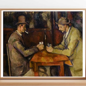 The Card Players by Paul Cézanne – Vintage Post-Impressionist Digital Art Print | Antique Wall Art Download