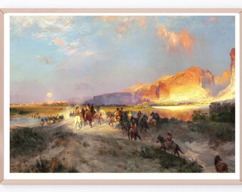 希少！ネイティブアメリカン 酋長インディアン油彩絵画 USA