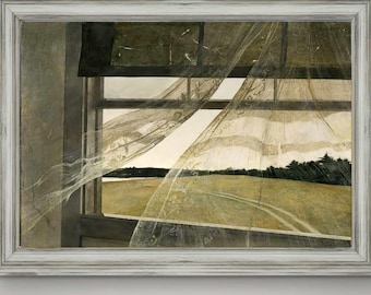 アンドリュー・ワイエス作「海からの風」 — メイン州沿岸の