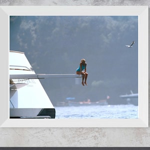 Impresión vintage del yate de la princesa Diana Spencer