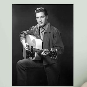 Elvis Presley Classic Vintage Black and White Print - Rock &#39;n&#39; Roll Décor