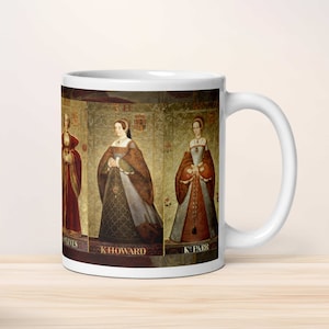 Henry VIII&#39;s Six Wives Regal Memento Tudor History White glossy mug