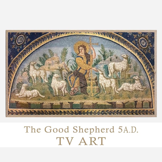 Christ as the Good Shepherd – 5th Century Byzantine MOSAIC