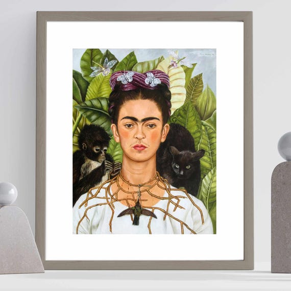 Frida Kahlo Printable Wall Art – Self-portrait With Thorn Necklace