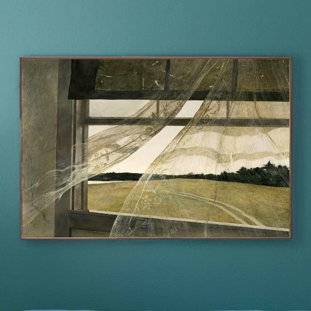 アンドリュー・ワイエス作「海からの風」 — メイン州沿岸の