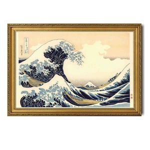 The Great Wave Off Kanagawa, Vintage Japanese Wall Art Print