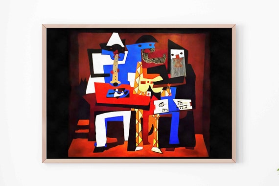 Stunning Pablo Picasso Reproduction: Three Musicians - Original