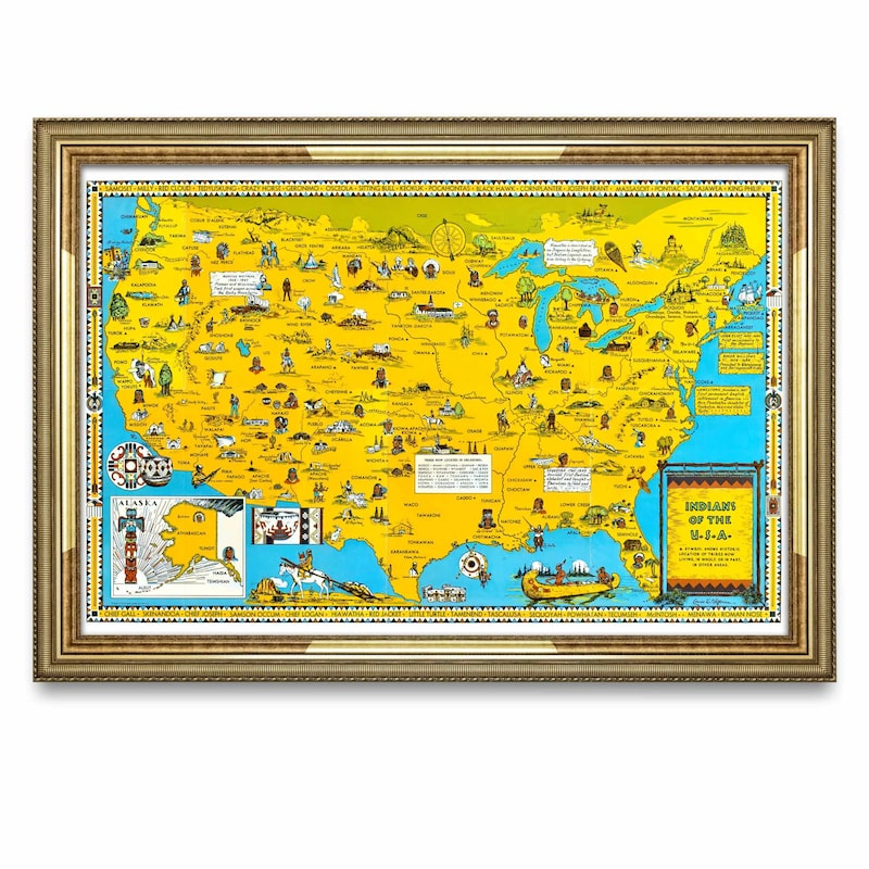 Native American Map - Etsy