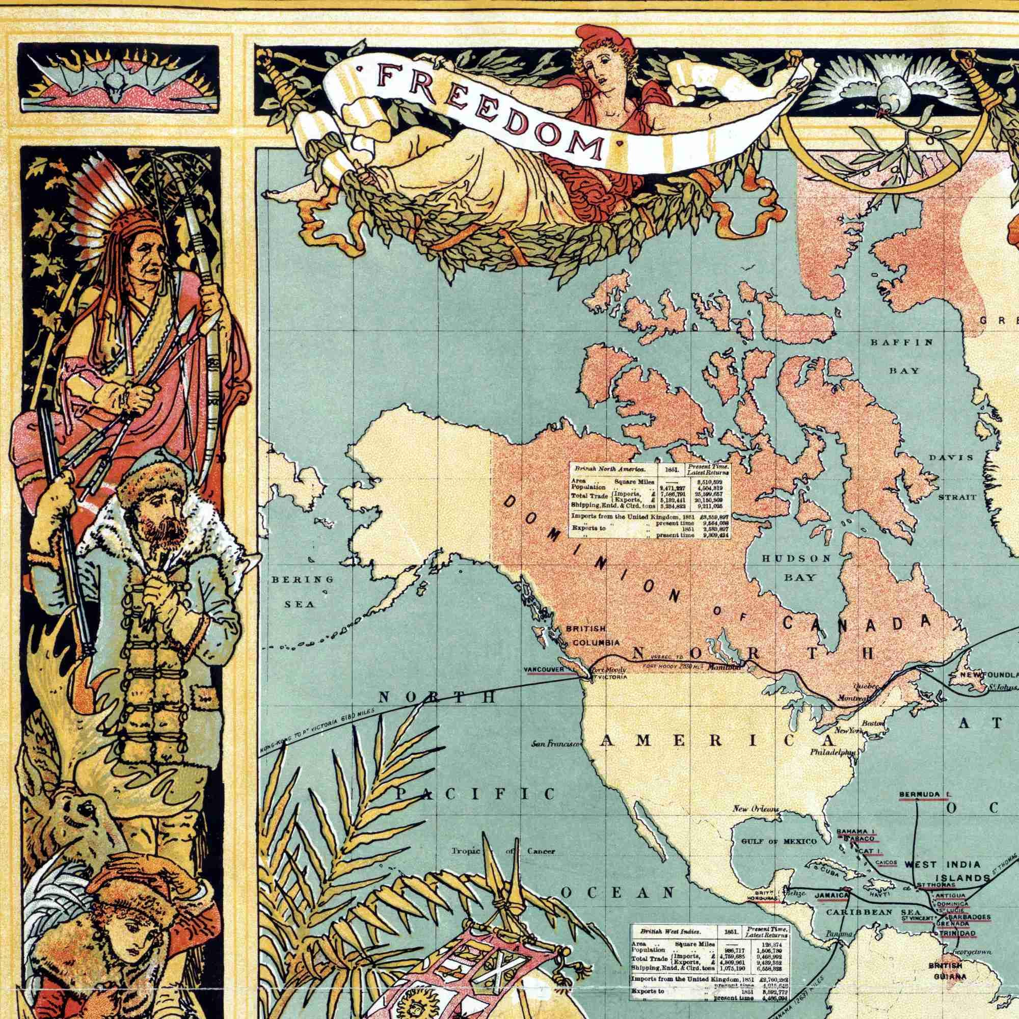 1886年大英帝国世界地図 - ウォルター・クレイン歴史版画