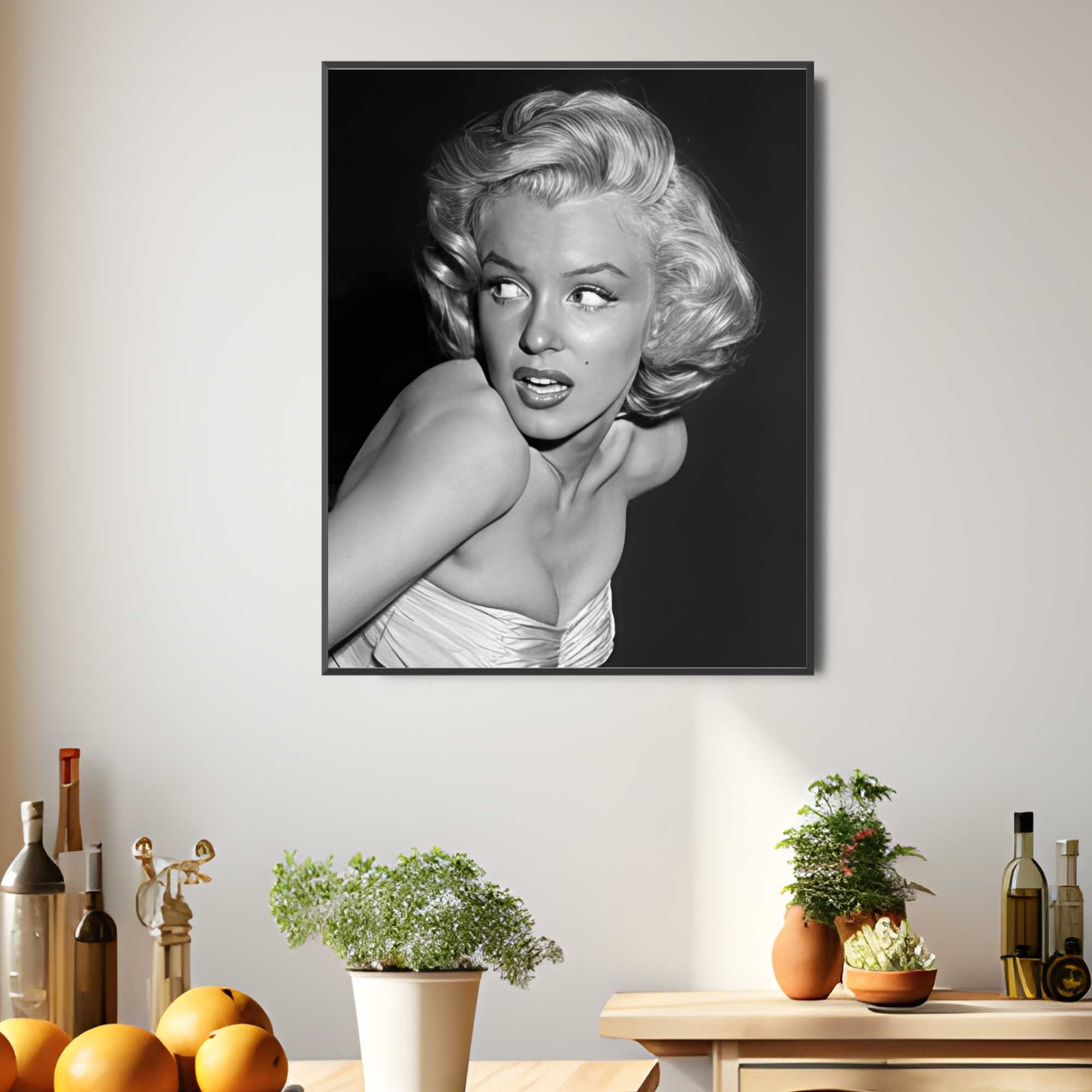 Vintage Marilyn Monroe Black and White Digital Art Print - Instant ...