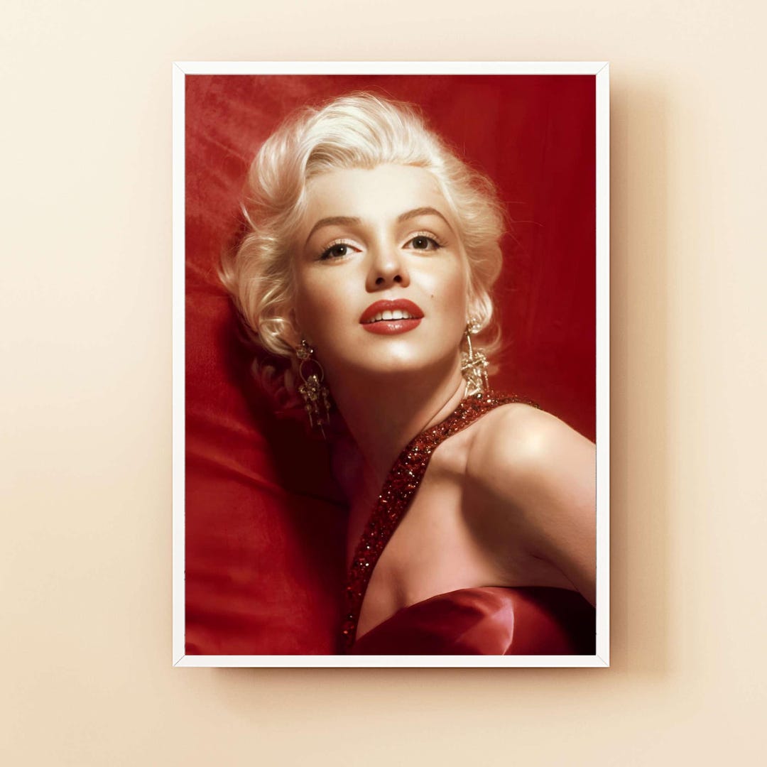 Marilyn Monroe Style Vintage Glamour Portrait | Hollywood Icon Wall Art ...