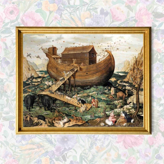 ノアの箱舟聖書アートプリント - ルネッサンス壁装飾 - Etsy 日本