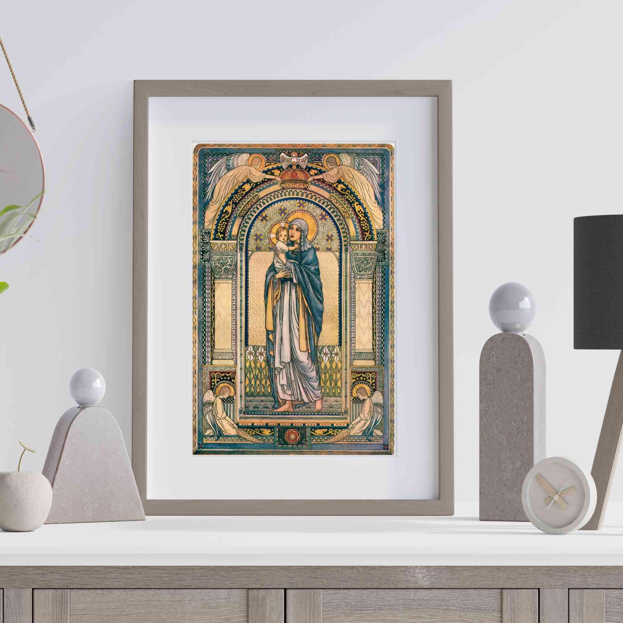 Vintage Madonna and Child Print by Jeanne Antoinette Labrousse