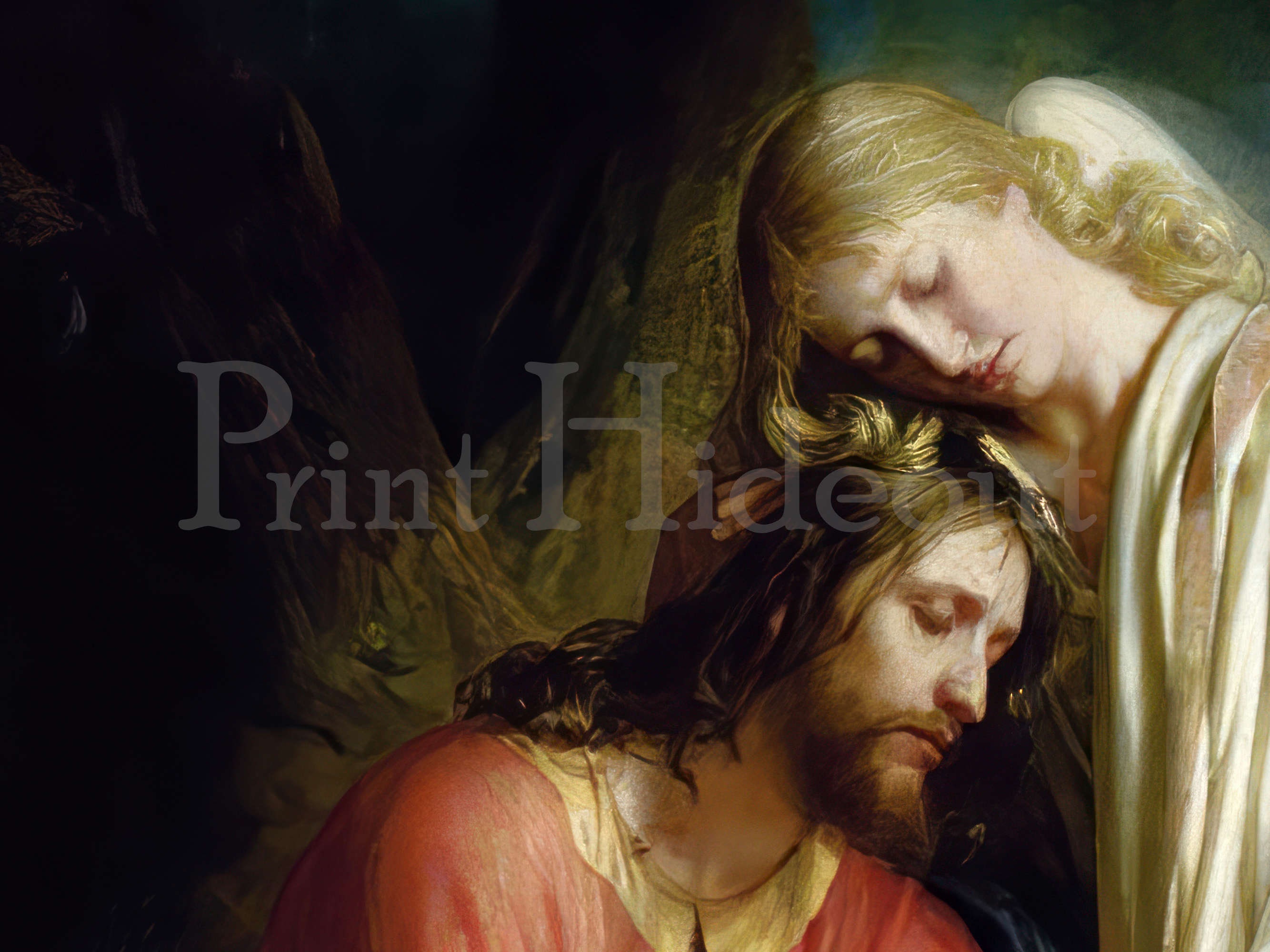 Jesus Christ in Garden of Gethsemane | Religious Art | Bible Print - Etsy