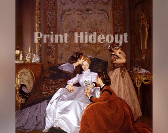 気の進まない花嫁、ビクトリア朝の壁画、1866年、オーギュスト