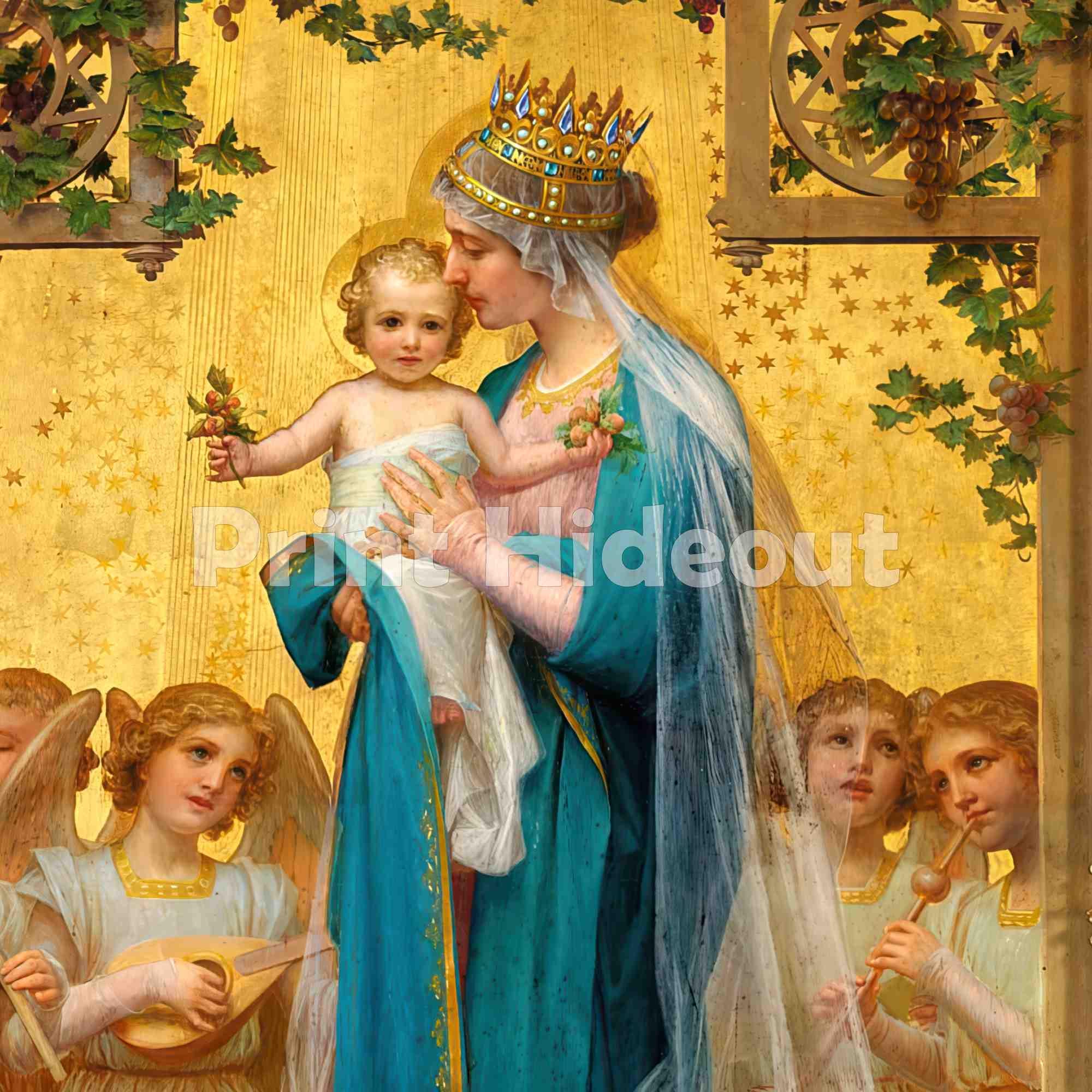 Madonna and Child Artwork by Enrique M. Vidal - Spiritual Gift - Etsy