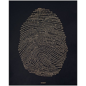 God&#39;s Fingerprint - Gold on Black