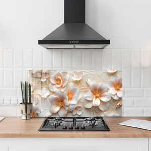 Tempered Glass Backsplash, Kitchen Sink Cover, Splashback Tile, Backsplash Guard, Stove Back Top Cover, Kitchen Decor, Glass Cutting Board