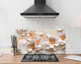 Tempered Glass Backsplash, Kitchen Sink Cover, Splashback Tile, Backsplash Guard, Stove Back Top Cover, Kitchen Decor, Glass Cutting Board