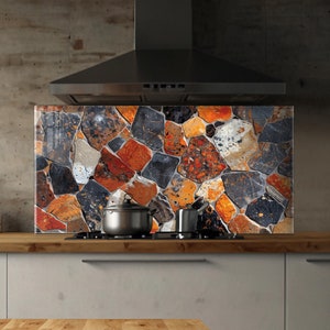 Tempered Glass Backsplash, Kitchen Sink Cover, Splashback Tile, Backsplash Guard, Stove Back Top Cover, Kitchen Decor, Glass Cutting Board