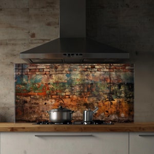Dosseret en verre trempé, Couvercle d'évier de cuisine, Crédence en carreau, Protection de dosseret, Couvercle arrière de cuisinière, Décoration de cuisine, Planche à découper en verre