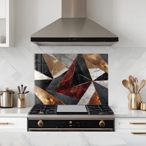 Tempered Glass Backsplash, Kitchen Sink Cover, Splashback Tile, Backsplash Guard, Stove Back Top Cover, Kitchen Decor, Glass Cutting Board