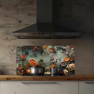 Dosseret en verre trempé, Couvercle d'évier de cuisine, Crédence en carreau, Protection de dosseret, Couvercle arrière de cuisinière, Décoration de cuisine, Planche à découper en verre