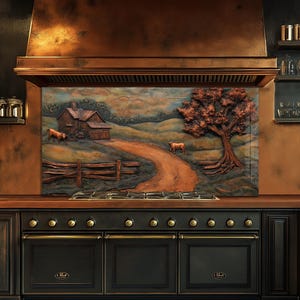 Dosseret en verre trempé, Couvercle d'évier de cuisine, Crédence en carreau, Protection de dosseret, Couvercle arrière de cuisinière, Décoration de cuisine, Planche à découper en verre