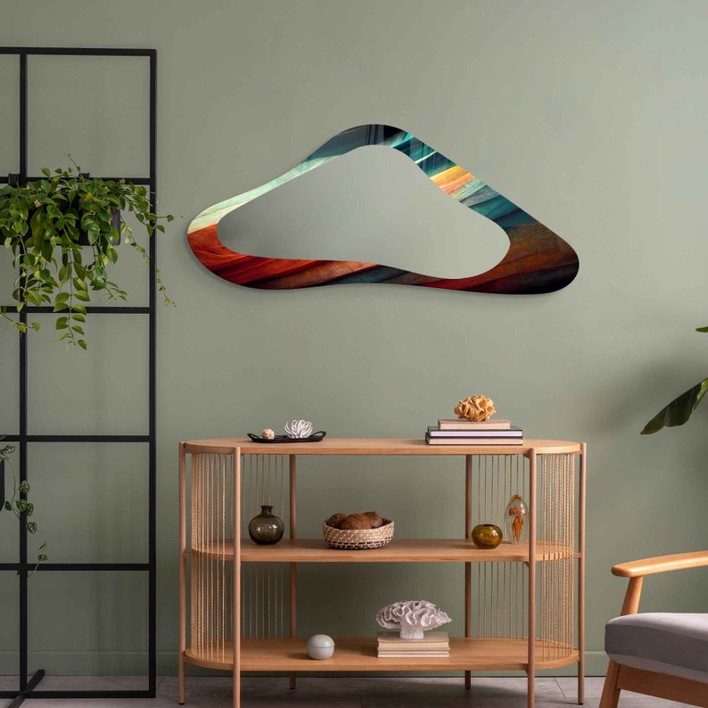 Asymmetrische wolkwandspiegel, onregelmatige moderne