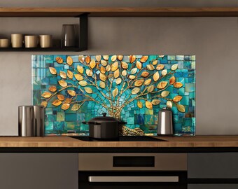 Tempered Glass Backsplash, Kitchen Sink Cover, Splashback Tile, Backsplash Guard, Stove Back Top Cover, Kitchen Decor, Glass Cutting Board